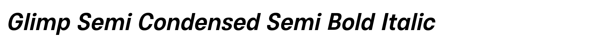 Glimp Semi Condensed Semi Bold Italic image